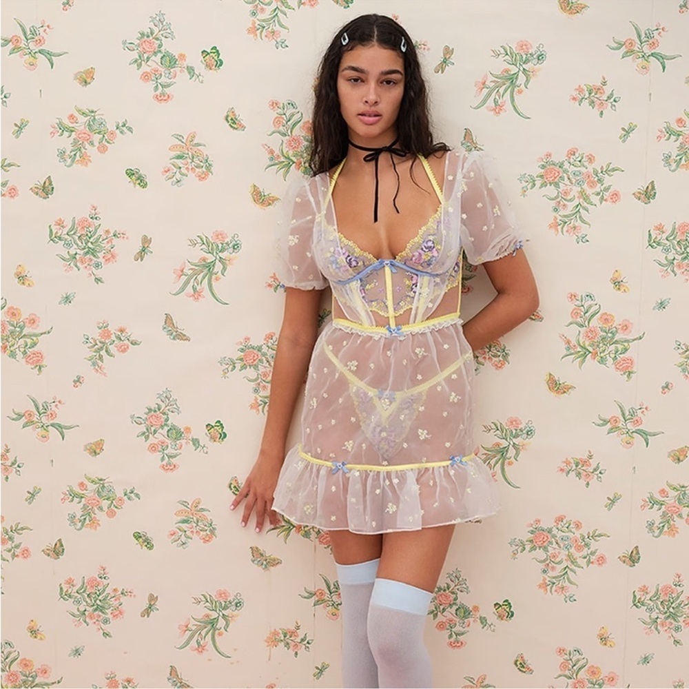 For Love and Lemons Lavender Fields Slip Dress XS NWT